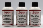 3-PACK Angelus Flat White Acrylic Leather Paint 4 Oz Each (12 Total) New. Fixed Price $22.49.