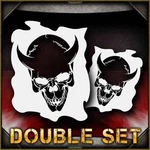 Skull 27B Airbrush Stencil Template Airsick. Fixed Price $14.99.