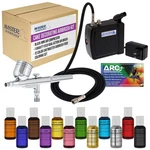 Cake Decorating Airbrush Kit With Compressor, 12 Chefmaster Food Colori.... Fixed Price $146.74.