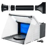 Portable Hobby Airbrush Paint Spray Booth Kit Exhaust Filter Led Light Set Model. Fixed Price $159.99.