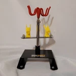 New Table Top Holder Station Stand Holds 4 Airbrushes Swivel Tilt Set. Fixed Price $28.00.