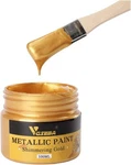 Acrylic Paint Metallic Gold, Non Toxic, 3.38 Fl Oz (pack Of 1), Golden. Fixed Price $14.76.