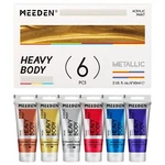 Meeden Metallic Acrylic Paint Set: Colors Tubes 2OZ / 60ML -.... Fixed Price $32.16.