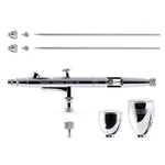 Gaahleri Airbrush Kit, Gun Dual-action GHAD-39 0.35&0.5, Silver. Fixed Price $76.99.