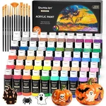Shuttle Art Acrylic Paint, 50 Colors Set, 2OZ/60ML Bottles, Rich. Fixed Price $52.05.