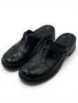 Clarks Daphne 71417 Navy Leather Mule Clogs Womens 10 Comfort Wedge Work Shoes. Fixed Price $29.99.