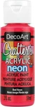 Decoart Crafter's Acrylic All-purpose Specialty Paint 2OZ-RED Neon DCAS-129. Fixed Price $10.06.