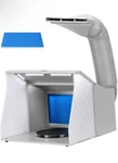 Vivohome Dual Fans Airbrush Paint Spray Booth With 4 Led Lights Turn Table. Fixed Price $60.00.