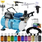 3 Airbrush Compressor Cake Decorating Kit, 12 Chefmaster Food Colors. Fixed Price $176.99.