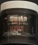 Soho Urban Artist Heavy Body Acrylic Paint - 500 Ml Jar Ivory Black. Fixed Price $16.99.
