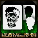 Head 2 - Airbrush Stencil Template Airsick Zombies. Fixed Price $14.99.