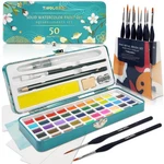 Tavolozza 50 Colors Watercolor Paint Set, Including Metallic & Fluorescent Co.... Fixed Price $37.59.
