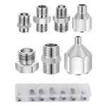 Hubest 7-PIECE Airbrush Adapter Set, Multi-size Fitting Kit 1, Transparent. Fixed Price $11.51.