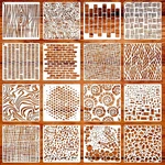 16PCS Geometric Stencils For Painting, Reusable Abstract Layering Fo.... Fixed Price $17.78.