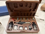 Vintage Aztek Deluxe Air Brush Set Model A4709 W/ Hose, Wooden Storage Case. Fixed Price $149.99.