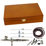 Paasche Airbrush Double Action Internal Mix Gravity Feed W/wood Case. Fixed Price $201.75.