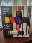 Liquitex Basics + Tube Acrylic Paint Set, 4X75ML, 1X118ML. New, Sealed Box.. Fixed Price $22.00.