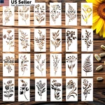 24PCS Flower Leaf Stencils For Painting Crafts Reusable Art Home Decor 5.9"X2.95. Fixed Price $11.88.