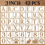 3 Inch Letter Numbers Craft Stencils, 42 Pcs Reusable Plastic Alphab.... Fixed Price $22.27.
