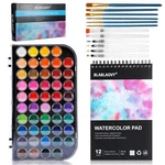 48-COLOR Watercolor Paint Set Washable With Brushes Pad Palette For All Ages. Fixed Price $19.98.