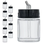 10PK Airbrush 3/4OZ Glass Jar Bottles 30 Angle Adaptor Lid Assembly Dual-action. Fixed Price $17.99.