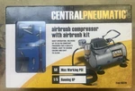 Central Pneumatic Airbrush Compressor With Kit #60328 New In Box. Fixed Price $89.99.