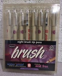 Sakura Pigma Assorted Colored Brush Tip Pen #38602 - New. Fixed Price $11.69.