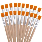20 Pack Flat Paint Brushes, Art With Short Wooden Handles, Acry.... Fixed Price $16.16.