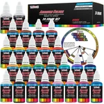 24 1OZ Super Starter Airbrush Acrylic Paint Set Cleaner Thinner Colorwheel. Fixed Price $59.99.
