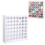 Sanfurney 49 Holes Craft Paint Organizer Holder For 2OZ-WALL Mount, White. Fixed Price $32.76.
