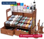 Ophir Paint Rack For 60 Bottles And 32 Brushes, Wooden Acrylic Organizer. Fixed Price $81.14.