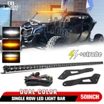 Roof Amber/white Strobe 50" Led Light Bar Mount Wire For Can Maverick X3 Max. Fixed Price $135.99.