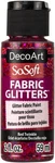 Decoart Sosoft Fabric Glitters Acrylic Paint 2OZ-RED Twinkle. Fixed Price $9.36.
