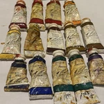 M. Graham Artist Vintage Oil Paint Red Cadmium Yellow Blue Viridian Green Rare. Fixed Price $195.00.