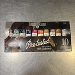 New Grumbacher Pre-tested Oil Set, 24ML Tubes, 10-COLOR Multicolor. Fixed Price $85.00.