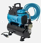 Master Airbrush 1/5 Hp Super Cool Runner Dual Fan Tank Compressor, Regulator. Fixed Price $159.99.