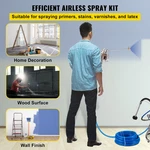 Vevor Airless Paint Spray Hose Kit 50FT 1/4IN Swivel Joint 3600PSI With 517 Tip. Fixed Price $47.15.