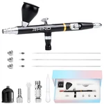 Rhinowisdom Airbrush Kit Gun Set Dual-action Gravity Feed Black. Fixed Price $54.74.