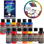 Createx Top 12 Wicked Airbrush Paint Colors And Reducer With Small, Crimson. Fixed Price $140.50.