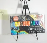 Crafts 4 All 12 Acrylic Paint Set W/ 3 Brushes Non-toxic Artist Kit New. Fixed Price $5.00.
