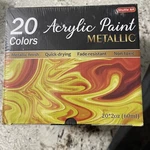 Metallic Acrylic Paint Set, Shuttle Art 20 Colors Bottles (60M. Fixed Price $25.00.