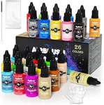 Airbrush Paint Set 26 Colors With Cleaner Ready. Fixed Price $29.61.