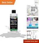 Titanium White Acrylic Ready To Pouring Paint 8-OUNCE Pre-mixed Water.... Fixed Price $19.99.