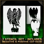 Angel Statue 2 - Airbrush Stencil Template Airsick Zombies. Fixed Price $14.99.