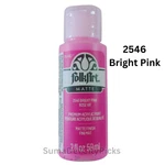 Folkart Acrylic Craft Paint Matte 2 Oz Flat Non-glossy Canvas Diy Bright Pink. Fixed Price $6.43.