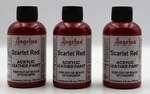 3-PACK Angelus Scarlet Red Acrylic Leather Paint 4 Oz Each (12 Total) New. Fixed Price $24.99.