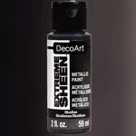 Decoart Extreme Sheen Metallic Paint 2OZ - Obsidian Black. Fixed Price $7.00.