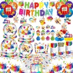 200PCS Paint Party Decorations For And Lovers, Convenient Disposable Pape.... Fixed Price $38.77.
