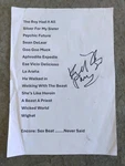 Kid Congo Powers (the Cramps, Gun Club): Signed Setlist, Berlin, 3/20/26. Fixed Price $29.03.