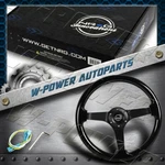 Black Wood Aluminum Spoke Nrg RST-036BK-BK 350MM 3" Deep Dish Steering Wheel. Fixed Price $180.00.